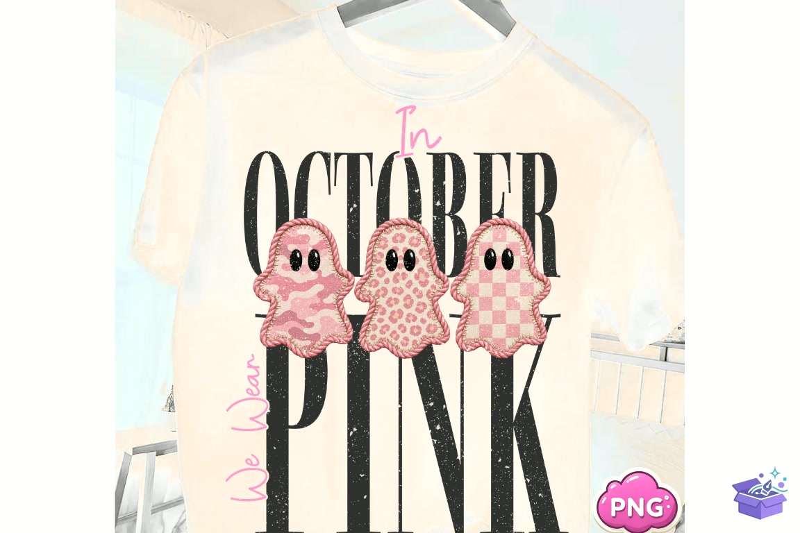 Breast Cancer İn October We Wear Pink - DTF & Süblimasyon Baskı Tasarımı (SVG, DXF, EPS, PNG) - detaylı önizleme 6