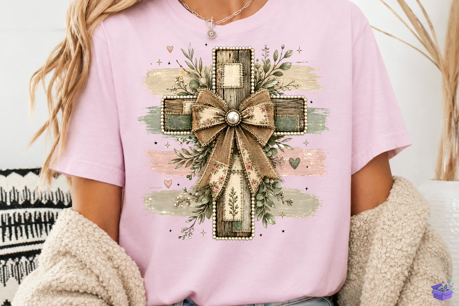 Vintage Christian Faith Cross PNG - DTF & Süblimasyon Baskı Tasarımı (SVG, DXF, EPS, PNG) - detaylı önizleme 3