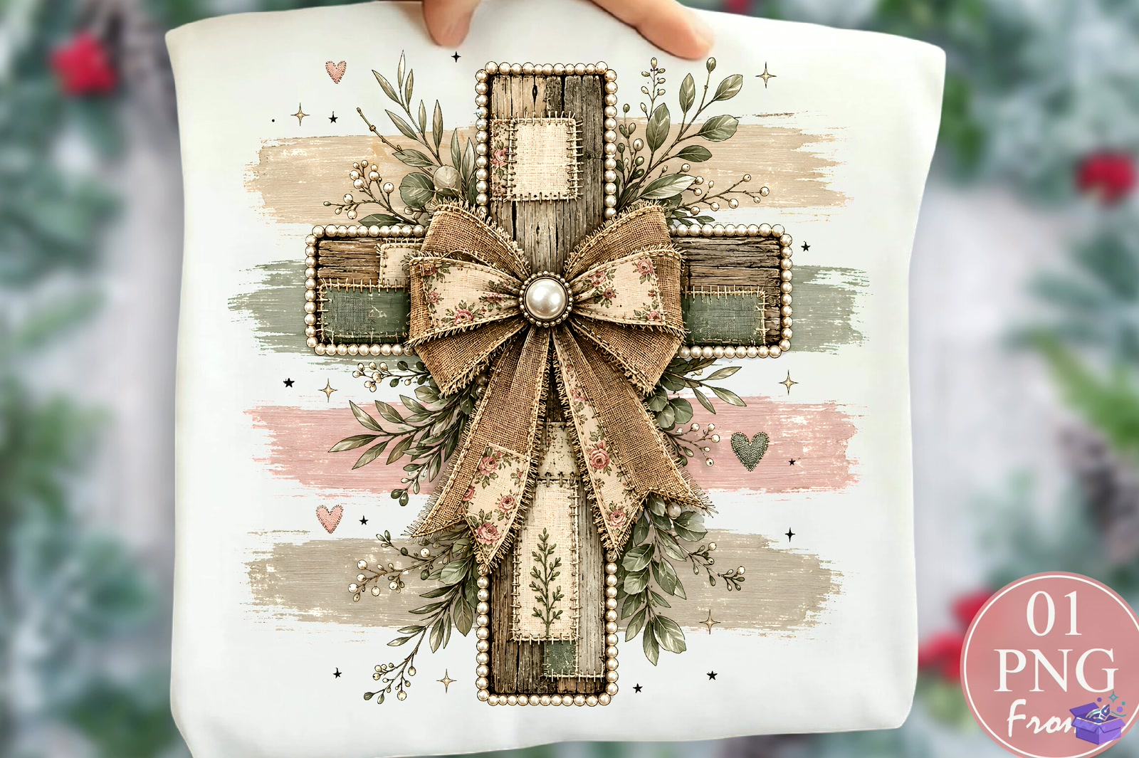 Vintage Christian Faith Cross PNG - DTF & Süblimasyon Baskı Tasarımı (SVG, DXF, EPS, PNG) - detaylı önizleme 5