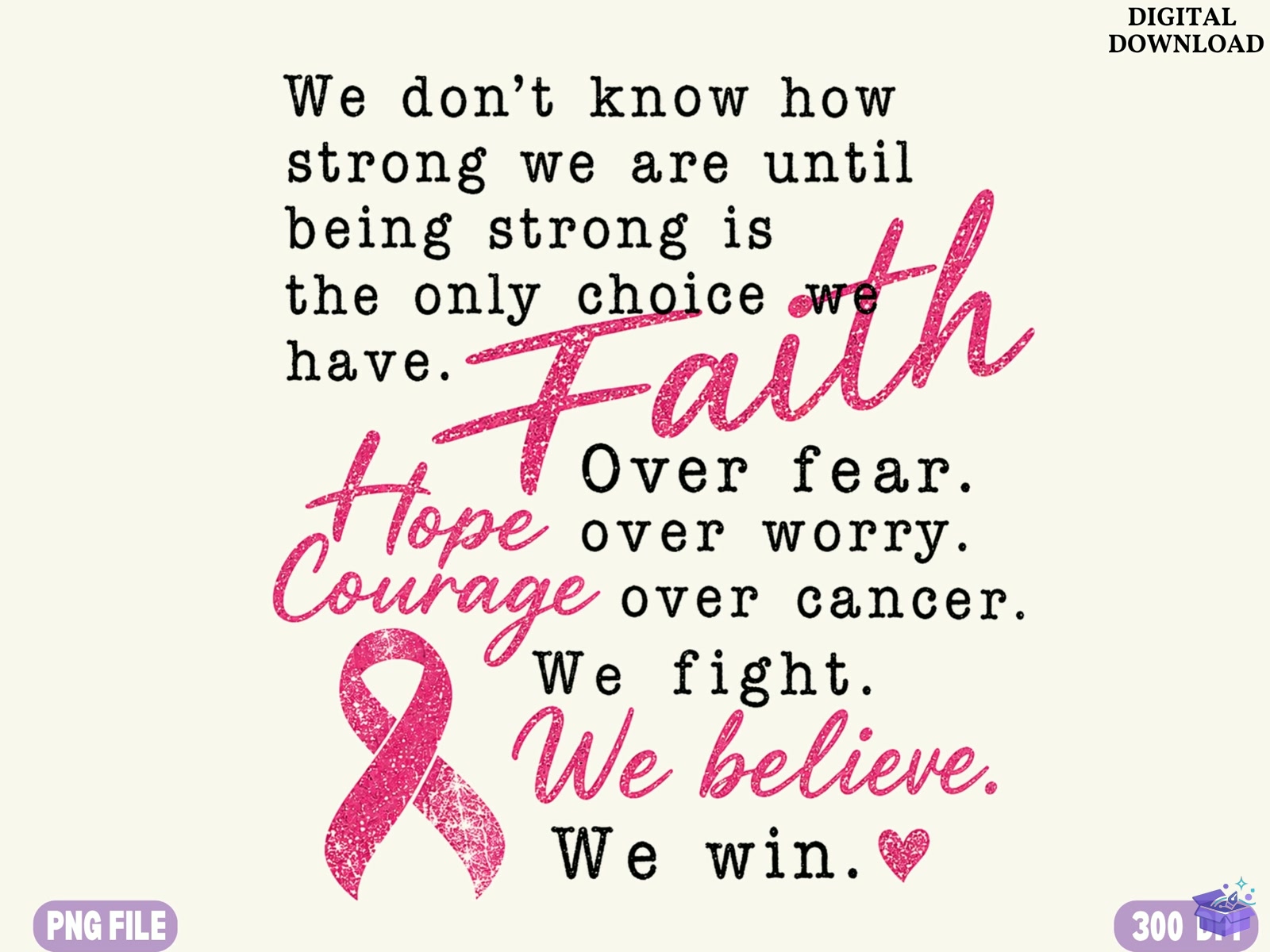 Faith Over Fear Breast Cancer Awareness - DTF & Süblimasyon Baskı Tasarımı (SVG, DXF, EPS, PNG) - DTF Baskı Tasarımları İndir (DXF, SVG, AI)