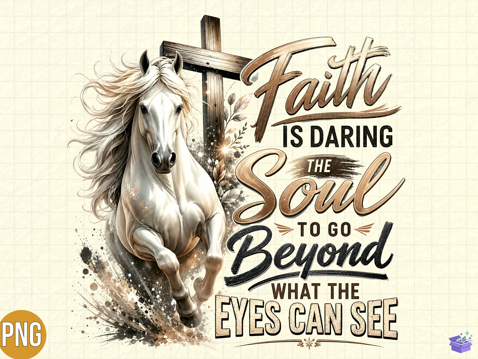 Faith At Cross Christian PNG T Shirt - DTF & Süblimasyon Baskı Tasarımı (SVG, DXF, EPS, PNG) - detaylı önizleme 6