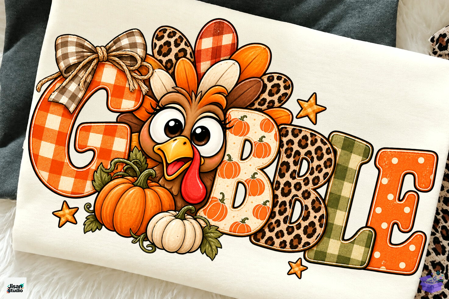 Cute Gobble Turkey Thanksgiving PNG - DTF & Süblimasyon Baskı Tasarımı (SVG, DXF, EPS, PNG) - DTF Baskı Tasarımları İndir (DXF, SVG, EPS)