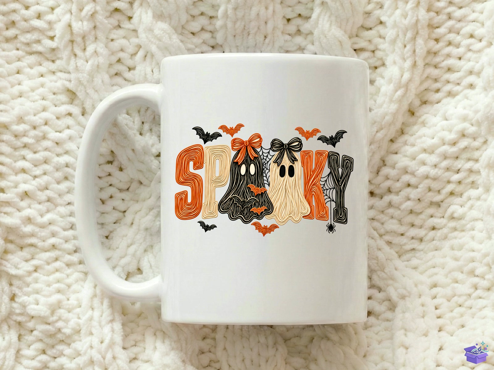 Spooky Cadılar Bayramı Ghost Bow PNG - DTF & Süblimasyon Baskı Tasarımı (SVG, DXF, EPS, PNG) - detaylı önizleme 4