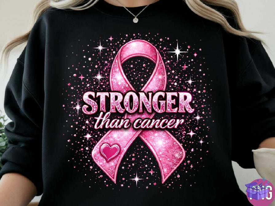 Breast Cancer Awareness Stronger PNG - DTF & Süblimasyon Baskı Tasarımı (SVG, DXF, EPS, PNG) - DTF Baskı Tasarımları İndir (DXF, SVG, EPS)