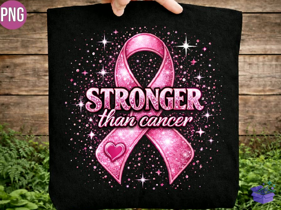 Breast Cancer Awareness Stronger PNG - DTF & Süblimasyon Baskı Tasarımı (SVG, DXF, EPS, PNG) - detaylı önizleme 5