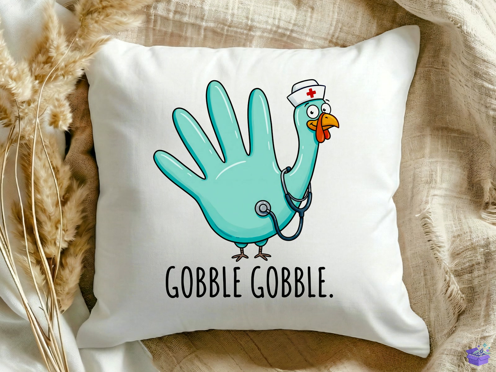 Gobble Gobble Nurse Thanksgiving PNG - DTF & Süblimasyon Baskı Tasarımı (SVG, DXF, EPS, PNG) - detaylı önizleme 3