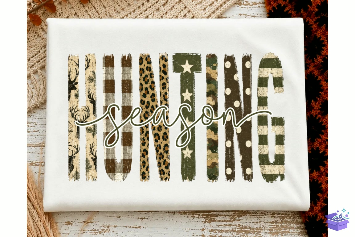 Preppy Hunting Season Camo Western Png - DTF & Süblimasyon Baskı Tasarımı (SVG, DXF, EPS, PNG) - detaylı önizleme 4
