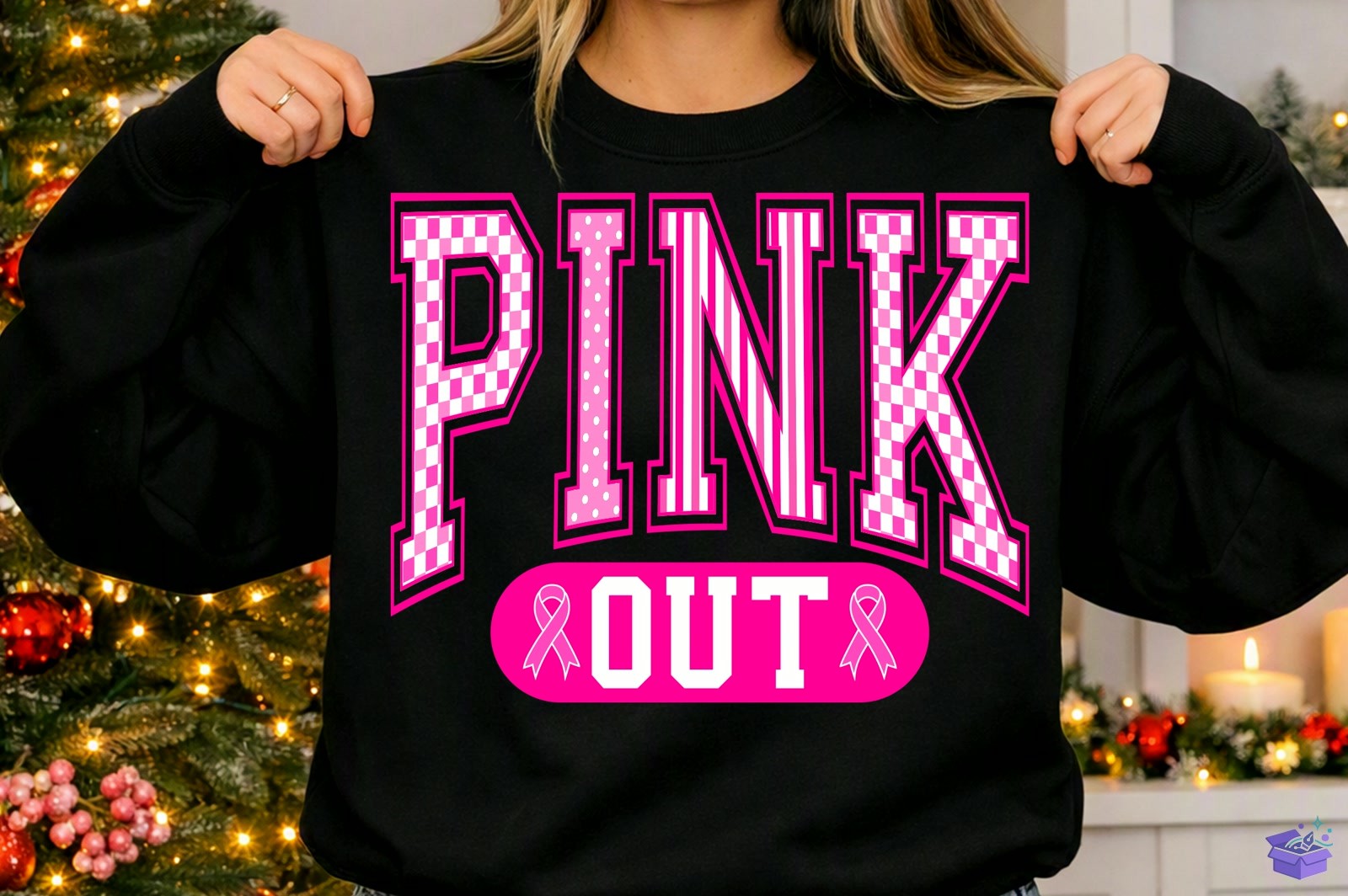 Pink Out SVG Breast Cancer Awareness PNG - DTF & Süblimasyon Baskı Tasarımı (SVG, DXF, EPS, PNG) - detaylı önizleme 2