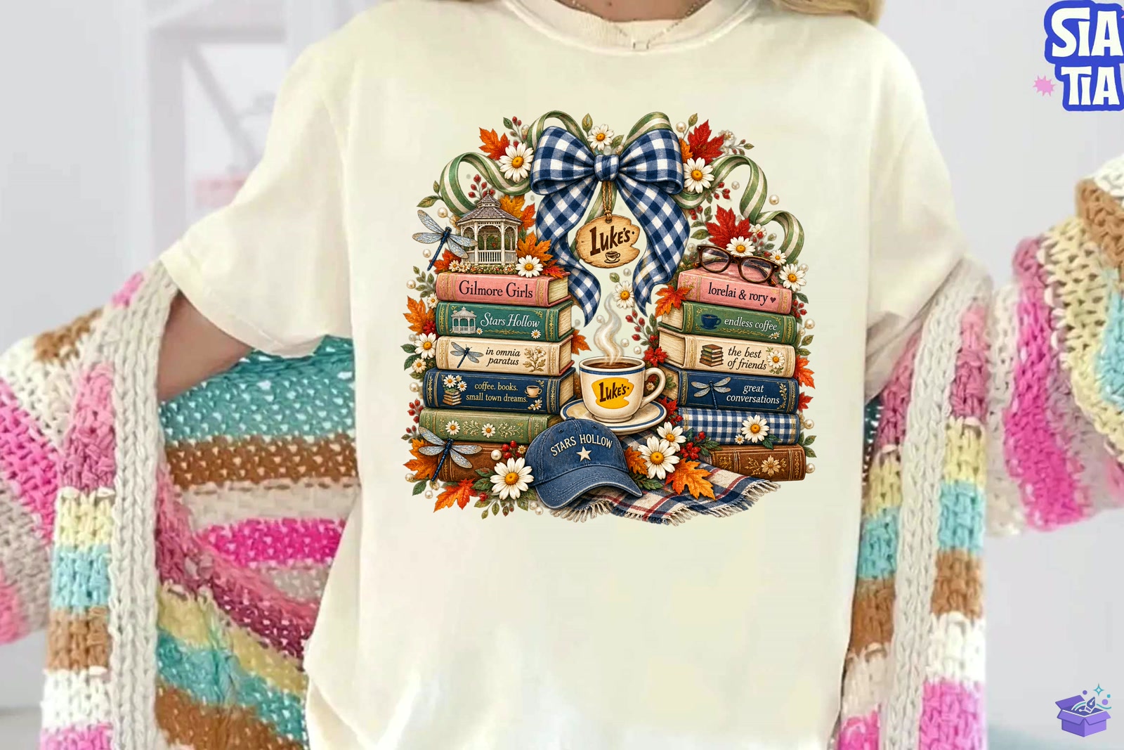 Gilmore Girls Luke's Coffee PNG Shirt - DTF & Süblimasyon Baskı Tasarımı (SVG, DXF, EPS, PNG) - detaylı önizleme 4