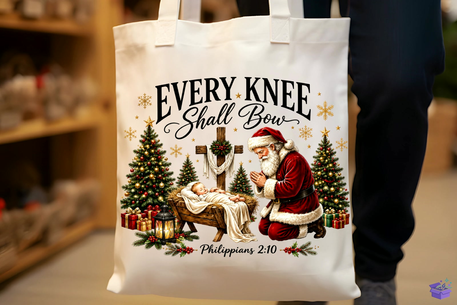 Santa Yılbaşı Jesus Christian PNG - DTF & Süblimasyon Baskı Tasarımı (SVG, DXF, EPS, PNG) - detaylı önizleme 3
