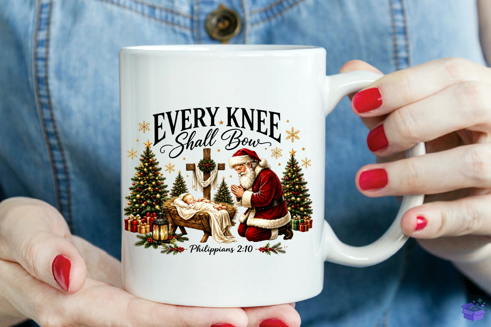 Santa Yılbaşı Jesus Christian PNG - DTF & Süblimasyon Baskı Tasarımı (SVG, DXF, EPS, PNG) - detaylı önizleme 4