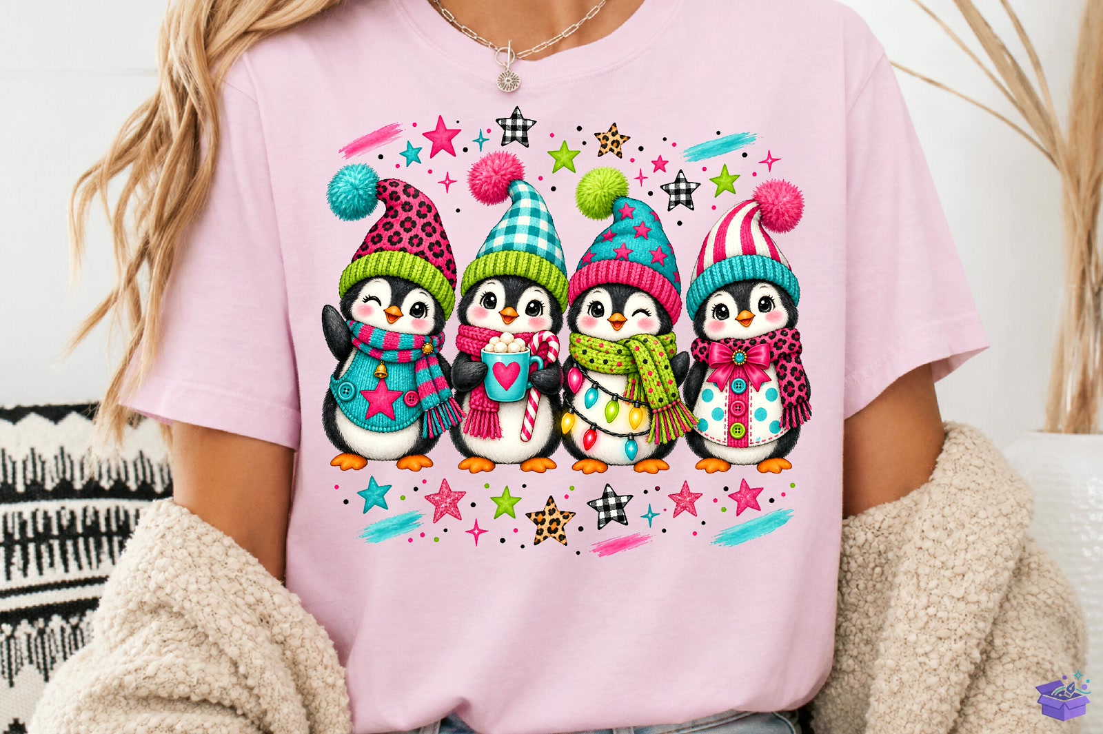 Yılbaşı Penguins PNG Süblimasyon Baskı - DTF & Süblimasyon Baskı Tasarımı (SVG, DXF, EPS, PNG) - detaylı önizleme 3