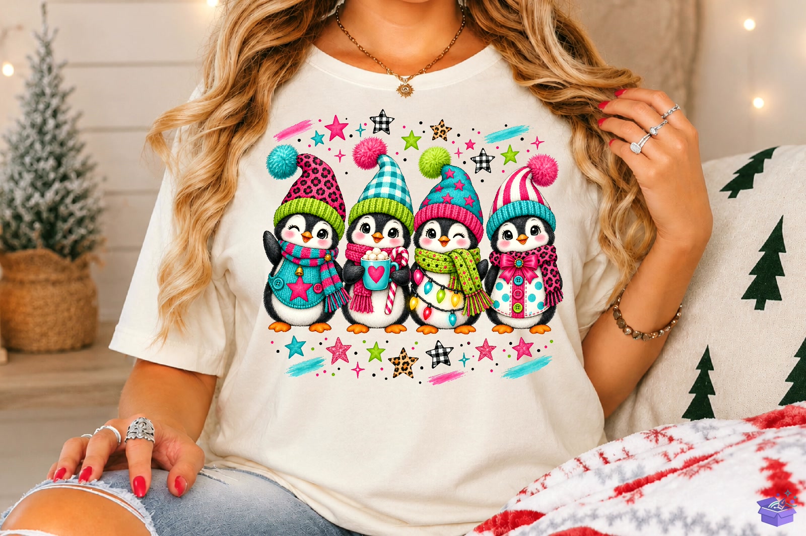 Yılbaşı Penguins PNG Süblimasyon Baskı - DTF & Süblimasyon Baskı Tasarımı (SVG, DXF, EPS, PNG) - detaylı önizleme 4