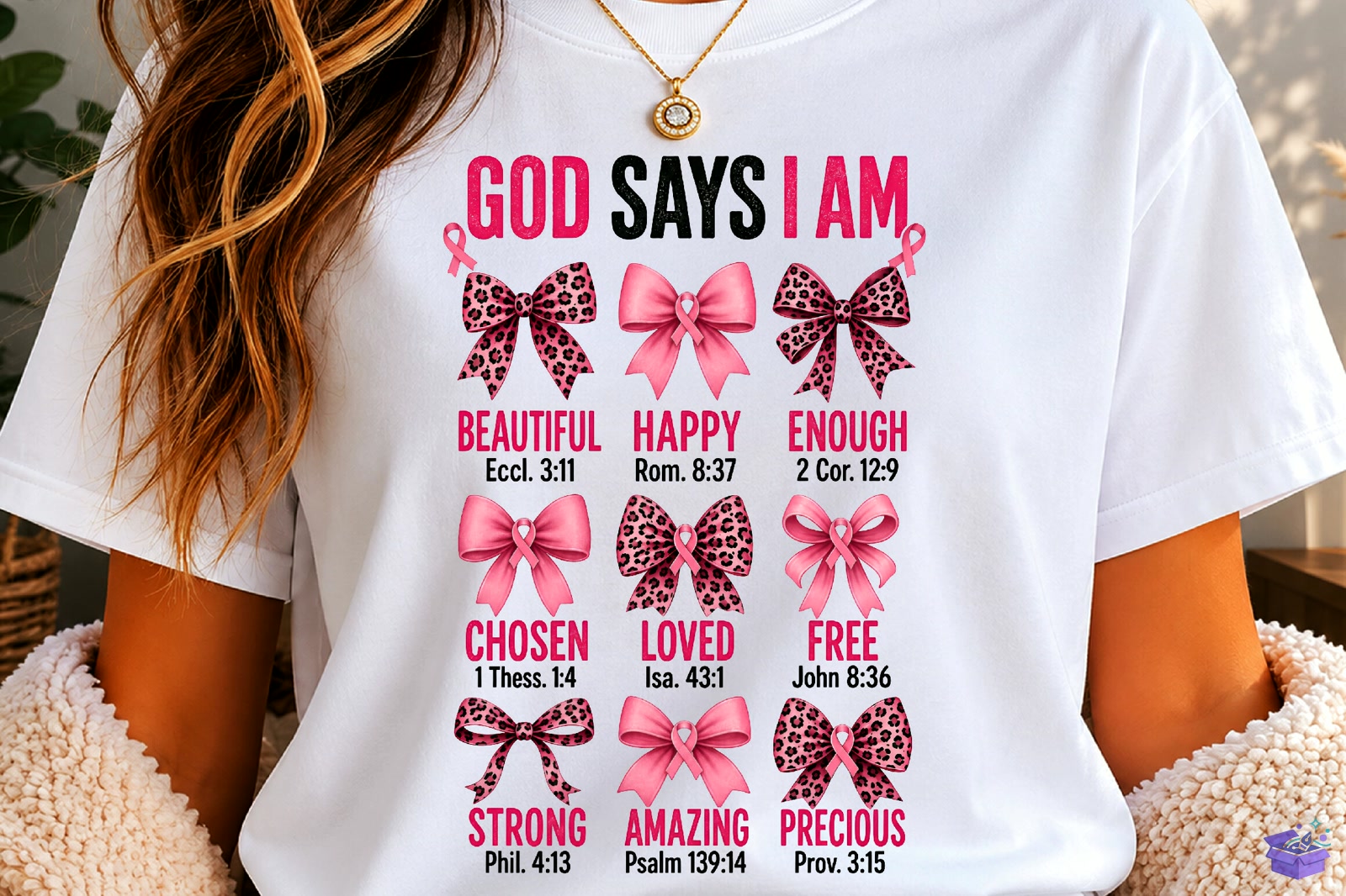 Christian Breast Cancer God Says PNG - DTF & Süblimasyon Baskı Tasarımı (SVG, DXF, EPS, PNG) - DTF Baskı Tasarımları İndir (DXF, SVG, EPS)