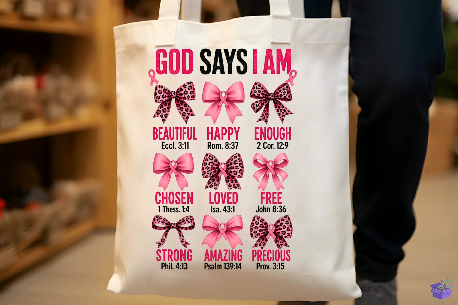Christian Breast Cancer God Says PNG - DTF & Süblimasyon Baskı Tasarımı (SVG, DXF, EPS, PNG) - detaylı önizleme 4