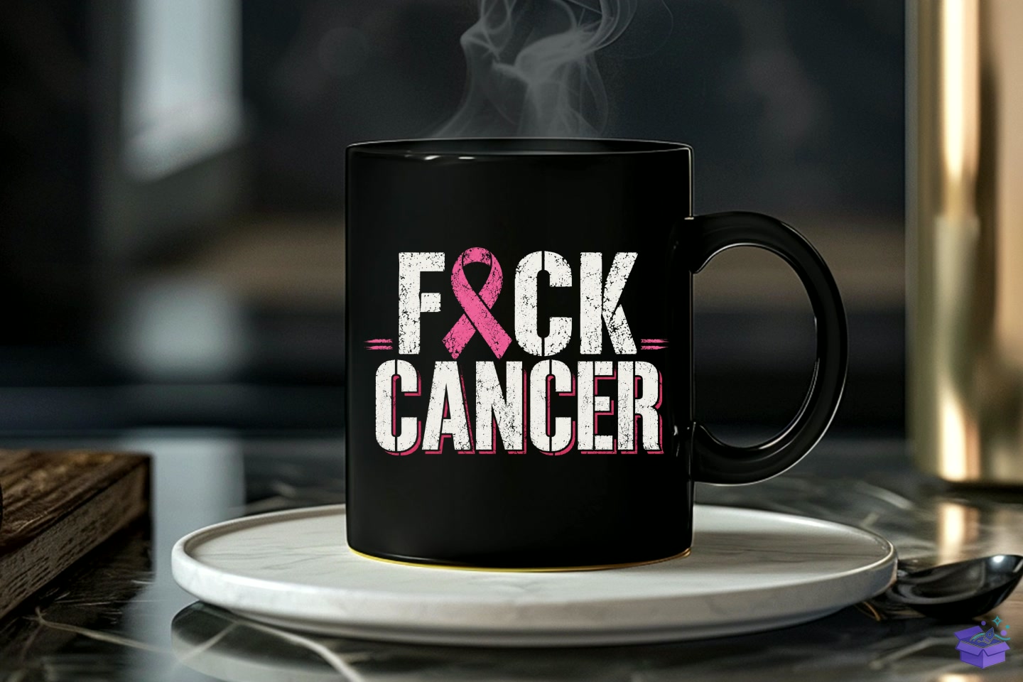 Breast Cancer Awareness Distressed Quote - DTF & Süblimasyon Baskı Tasarımı (SVG, DXF, EPS, PNG) - detaylı önizleme 4