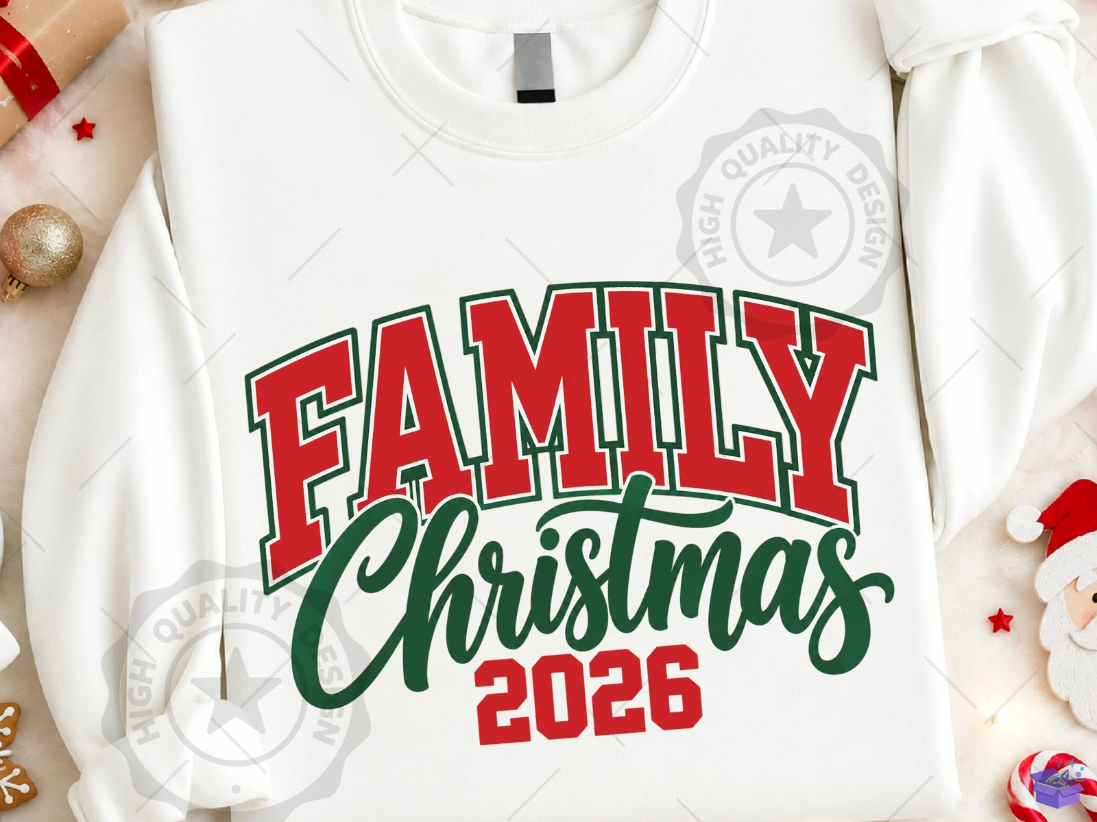 Vintage Family Yılbaşı 2026 PNG - DTF & Süblimasyon Baskı Tasarımı (SVG, DXF, EPS, PNG) - DTF Baskı Tasarımları İndir (DXF, SVG, EPS)