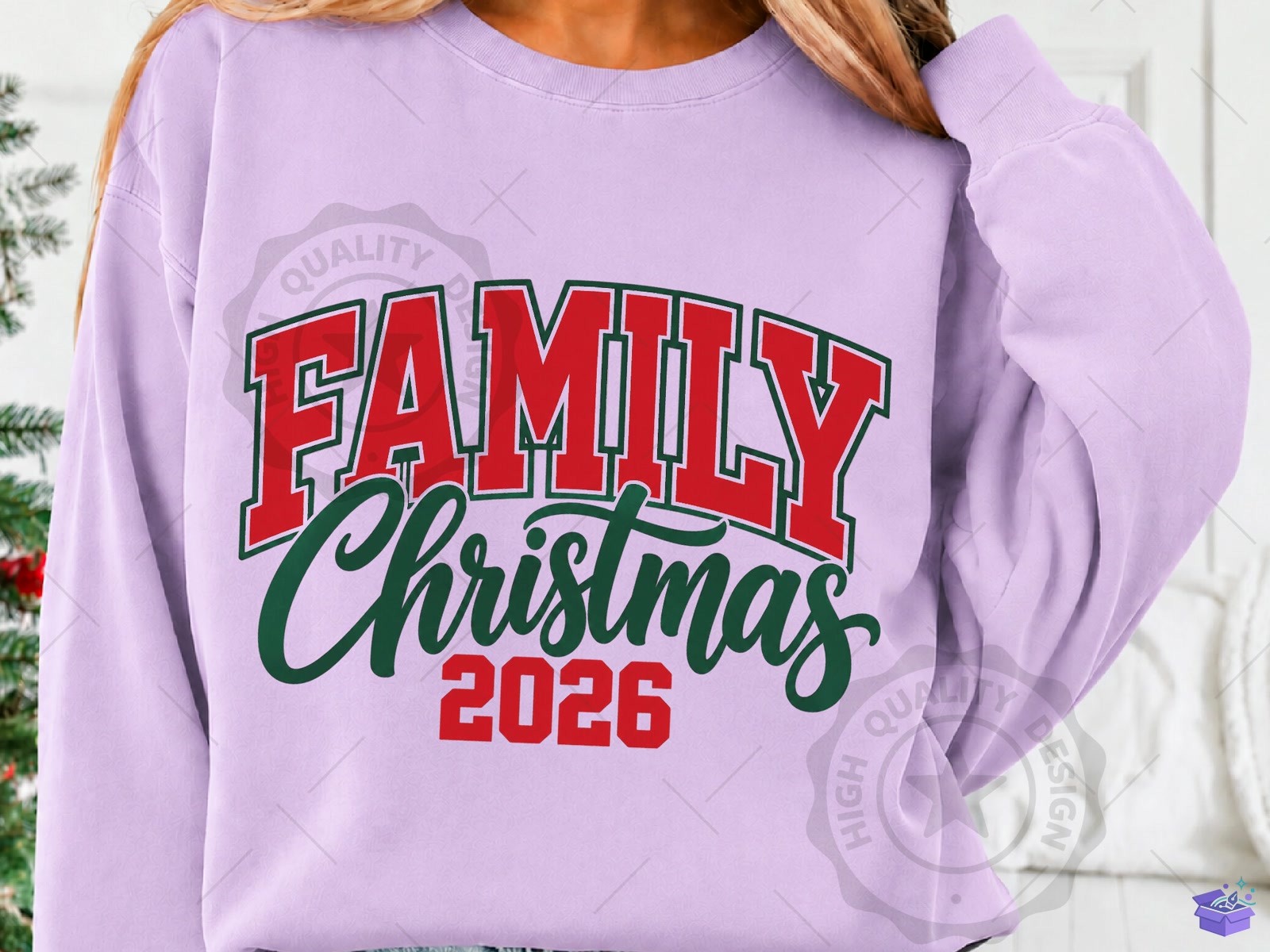 Vintage Family Yılbaşı 2026 PNG - DTF & Süblimasyon Baskı Tasarımı (SVG, DXF, EPS, PNG) - detaylı önizleme 2