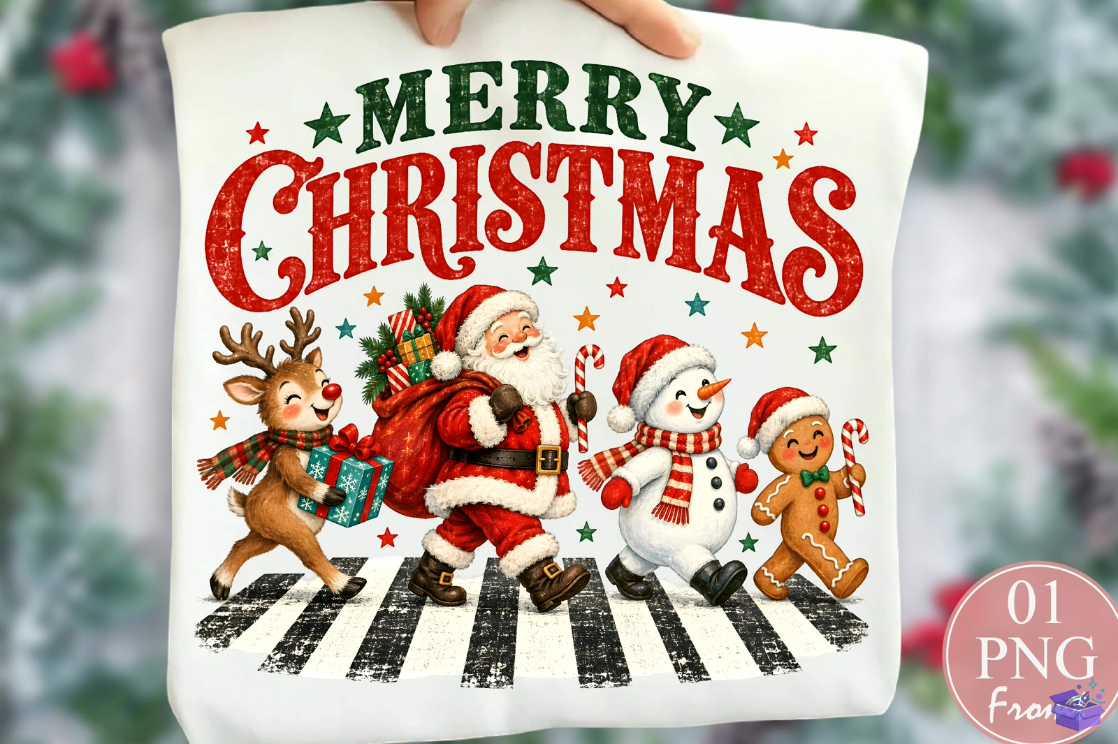 Merry Yılbaşı Abbey Road PNG - DTF & Süblimasyon Baskı Tasarımı (SVG, DXF, EPS, PNG) - DTF Baskı Tasarımları İndir (DXF, SVG, EPS)