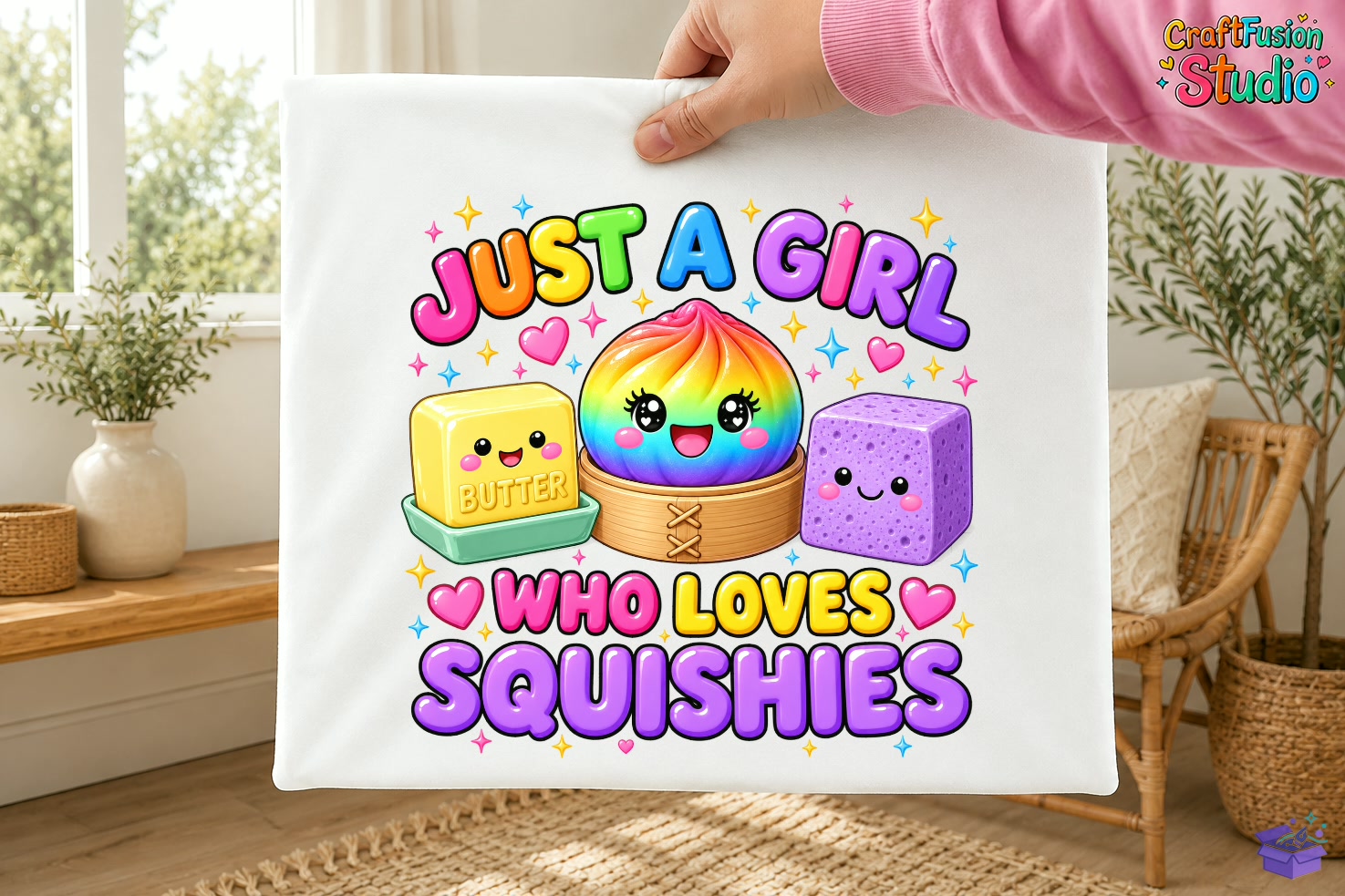Just a Girl Who Loves Squishies PNG - DTF & Süblimasyon Baskı Tasarımı (SVG, DXF, EPS, PNG) - DTF Baskı Tasarımları İndir (DXF, SVG, EPS)
