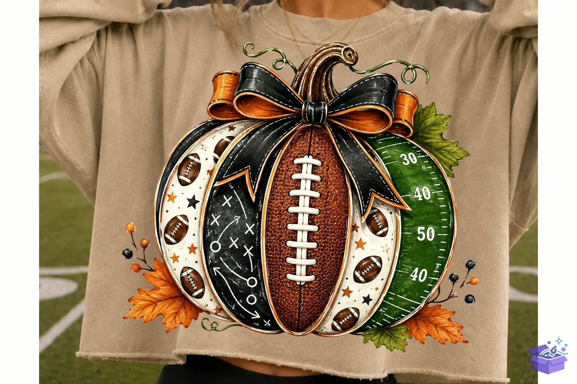 Small Town Football Mom Club Coastal PNG - DTF & Süblimasyon Baskı Tasarımı (SVG, DXF, EPS, PNG) - detaylı önizleme 2