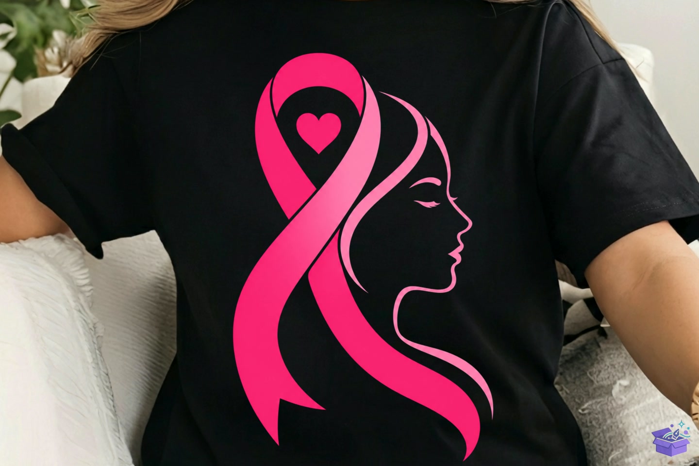 Pink Ribbon Woman PNG Breast Cancer PNG - DTF & Süblimasyon Baskı Tasarımı (SVG, DXF, EPS, PNG) - DTF Baskı Tasarımları İndir (DXF, SVG, EPS)