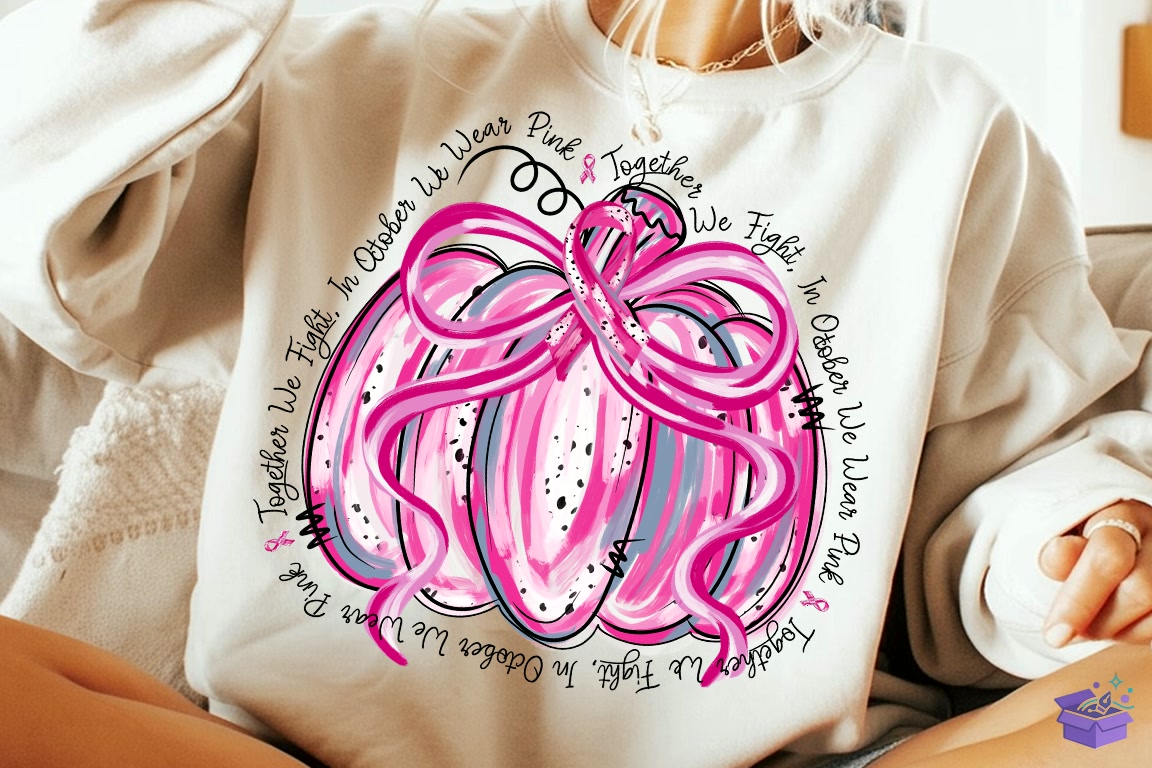 Pink Pumpkin Breast Cancer Awareness PNG - DTF & Süblimasyon Baskı Tasarımı (SVG, DXF, EPS, PNG) - DTF Baskı Tasarımları İndir (DXF, SVG, EPS)