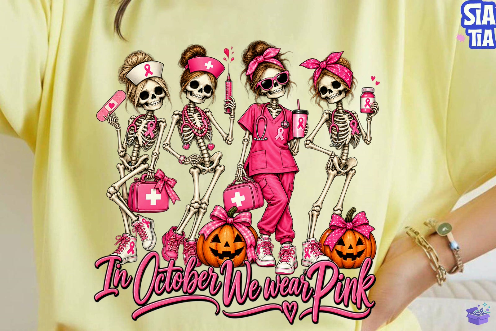 October Breast Cancer Awareness PNG Shir - DTF & Süblimasyon Baskı Tasarımı (SVG, DXF, EPS, PNG) - detaylı önizleme 3