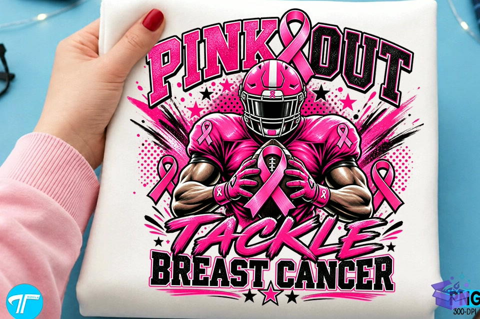 Pink Out Tackle Breast Cancer Shirt Png - DTF & Süblimasyon Baskı Tasarımı (SVG, DXF, EPS, PNG) - DTF Baskı Tasarımları İndir (DXF, SVG, EPS)