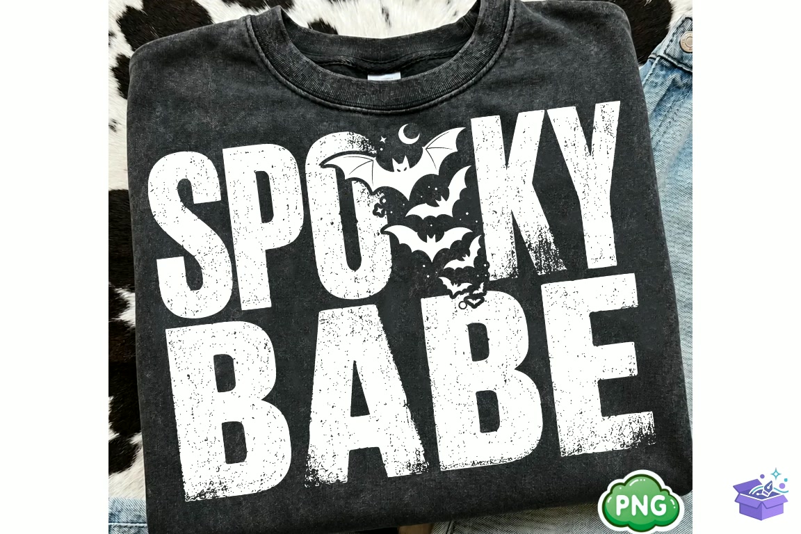 Spooky Babe PNG Trendy Cadılar Bayramı Png - DTF & Süblimasyon Baskı Tasarımı (SVG, DXF, EPS, PNG) - DTF Baskı Tasarımları İndir (DXF, SVG, EPS)