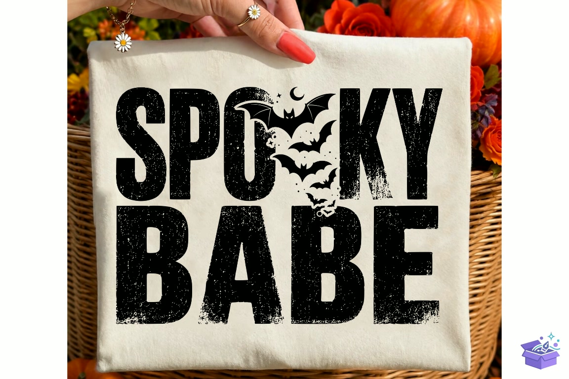 Spooky Babe PNG Trendy Cadılar Bayramı Png - DTF & Süblimasyon Baskı Tasarımı (SVG, DXF, EPS, PNG) - detaylı önizleme 5