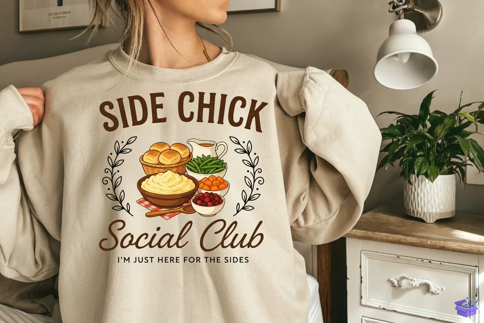 Side Chick Social Club Thanksgiving PNG - DTF & Süblimasyon Baskı Tasarımı (SVG, DXF, EPS, PNG) - detaylı önizleme 2