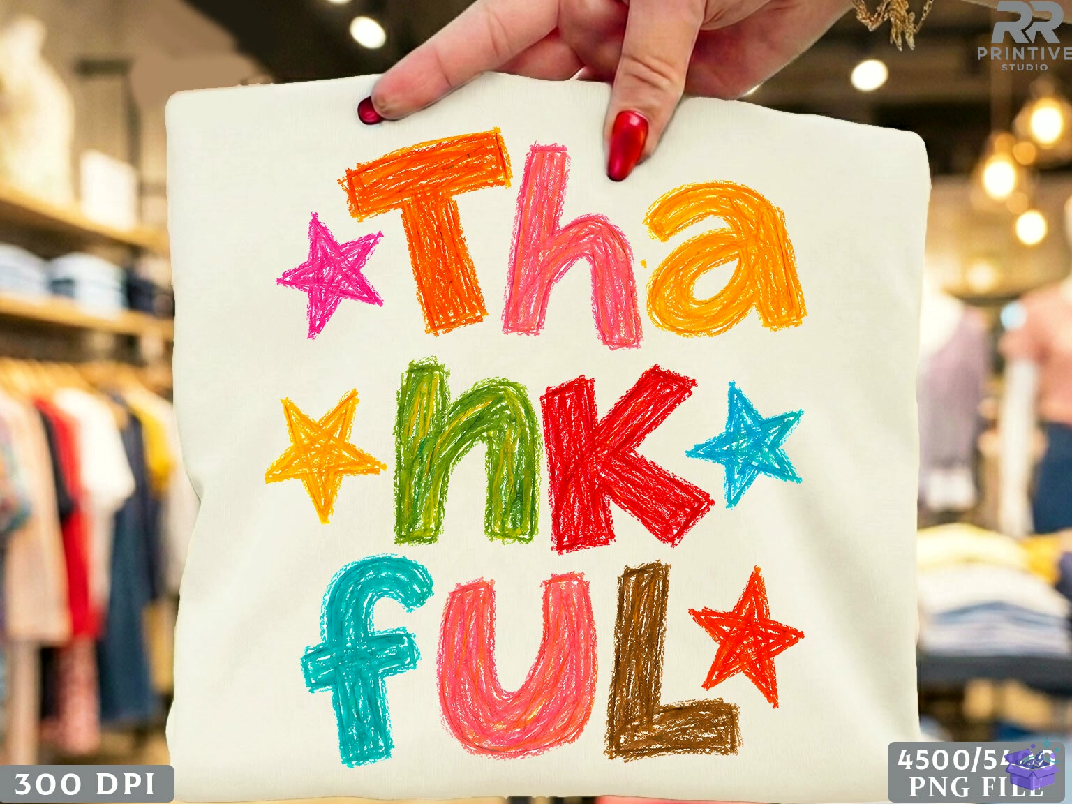 Trendy Hand Drawn Preppy Thankful PNG - DTF & Süblimasyon Baskı Tasarımı (SVG, DXF, EPS, PNG) - DTF Baskı Tasarımları İndir (DXF, SVG, EPS)