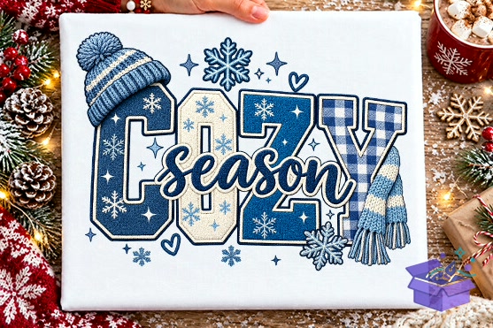 Winter Vibes PNG Snowman Cozy Shirt - DTF & Süblimasyon Baskı Tasarımı (SVG, DXF, EPS, PNG) - detaylı önizleme 4