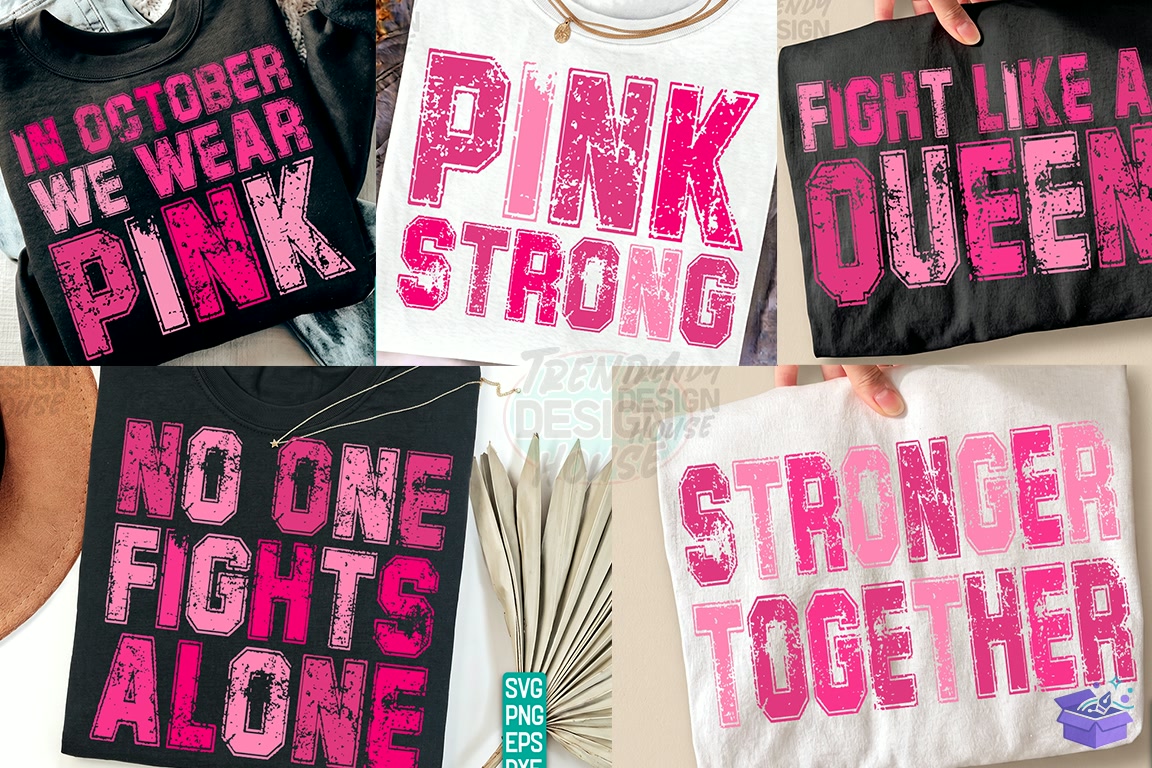 Breast Cancer Awareness SVG PNG - DTF & Süblimasyon Baskı Tasarımı (SVG, DXF, EPS, PNG) - DTF Baskı Tasarımları İndir (DXF, SVG, EPS)