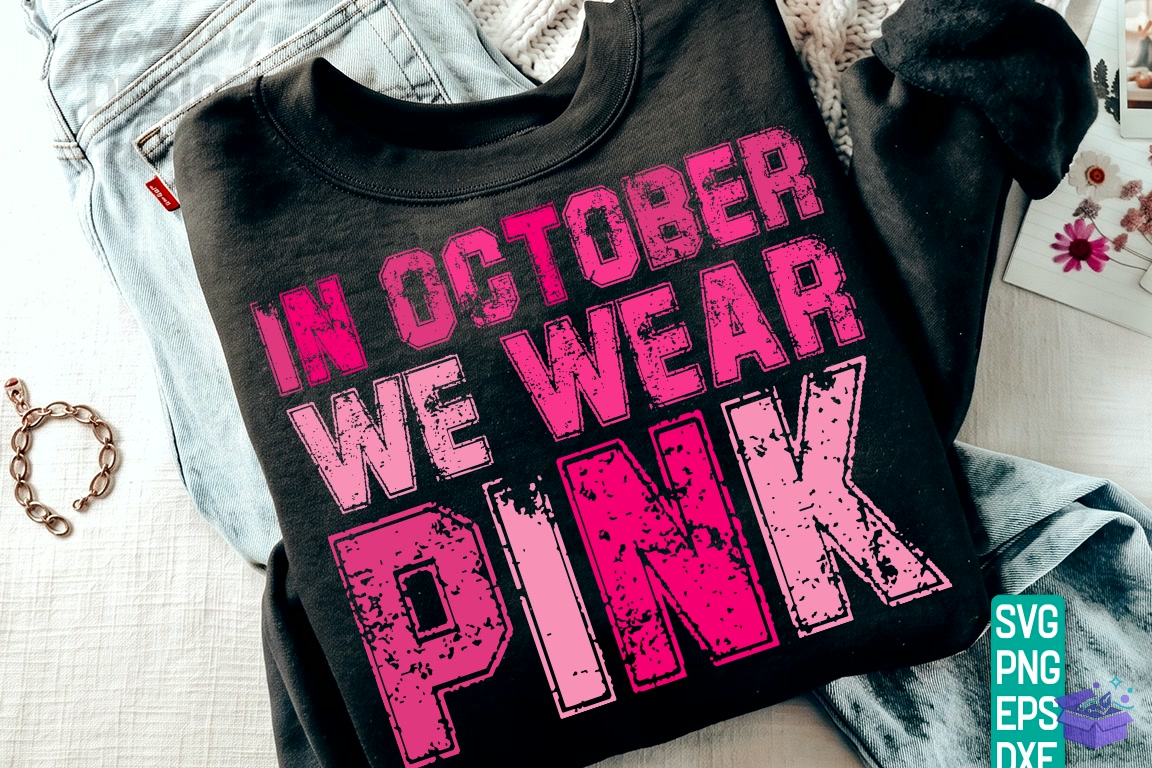 Breast Cancer Awareness SVG PNG - DTF & Süblimasyon Baskı Tasarımı (SVG, DXF, EPS, PNG) - detaylı önizleme 5