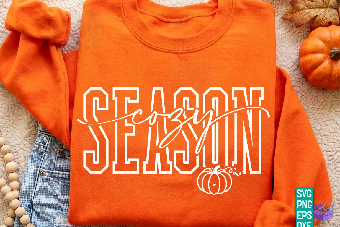 Cozy Season PNG Thanksgiving Fall SVG - DTF & Süblimasyon Baskı Tasarımı (SVG, DXF, EPS, PNG) - DTF Baskı Tasarımları İndir (DXF, SVG, EPS)