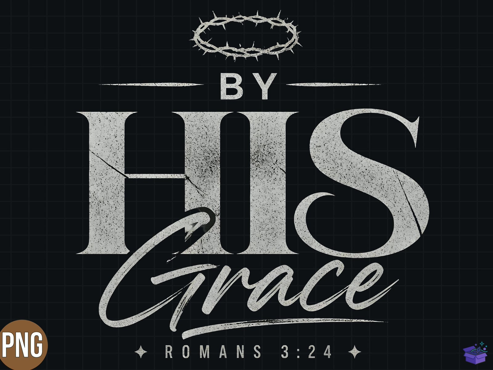 By His Grace Christian T Shirt PNG - DTF & Süblimasyon Baskı Tasarımı (SVG, DXF, EPS, PNG) - detaylı önizleme 4