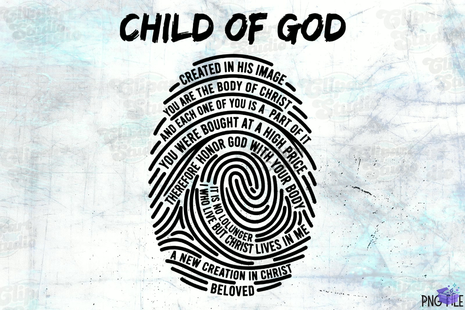 Christian Bible Verse Fingerprint PNG - DTF & Süblimasyon Baskı Tasarımı (SVG, DXF, EPS, PNG) - DTF Baskı Tasarımları İndir (DXF, SVG, EPS)