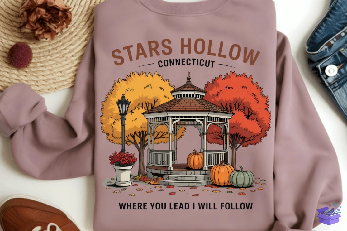 Stars Hollow Fall PNG Design - DTF & Süblimasyon Baskı Tasarımı (SVG, DXF, EPS, PNG) - detaylı önizleme 3