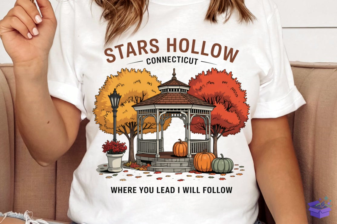 Stars Hollow Fall PNG Design - DTF & Süblimasyon Baskı Tasarımı (SVG, DXF, EPS, PNG) - detaylı önizleme 5