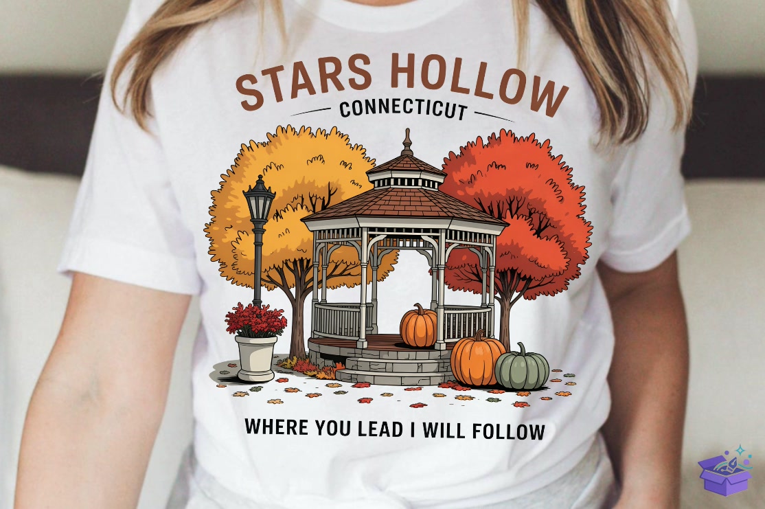 Stars Hollow Fall PNG Design - DTF & Süblimasyon Baskı Tasarımı (SVG, DXF, EPS, PNG) - detaylı önizleme 6
