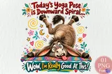 "Today's Yoga Pose Is Spiral Donkey" Komik Tasarım - DTF & Süblimasyon Baskı Tasarımı (PNG) - detaylı önizleme 1