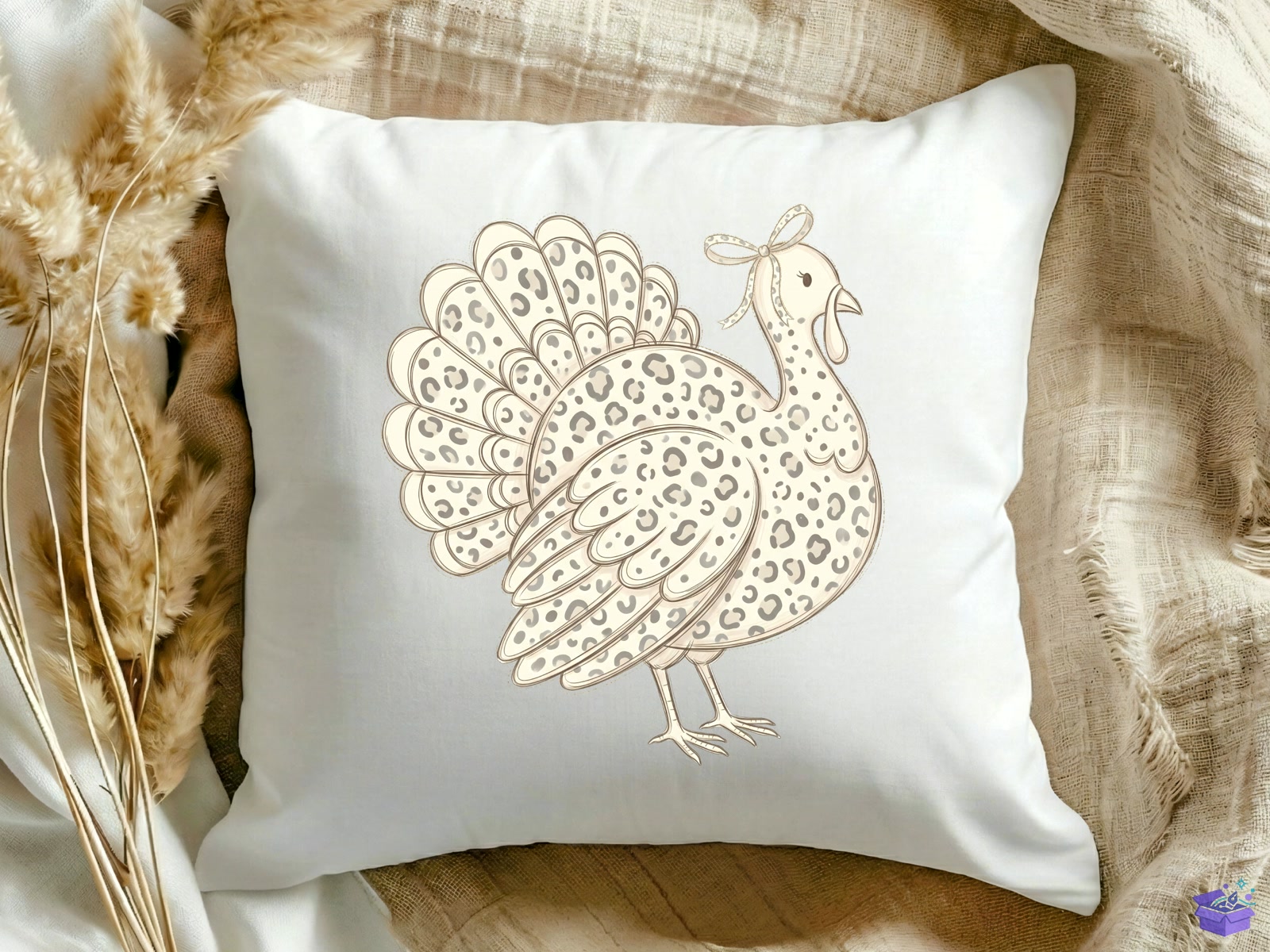 Preppy Leopard Turkey Thanksgiving PNG - DTF & Süblimasyon Baskı Tasarımı (SVG, DXF, EPS, PNG) - detaylı önizleme 3