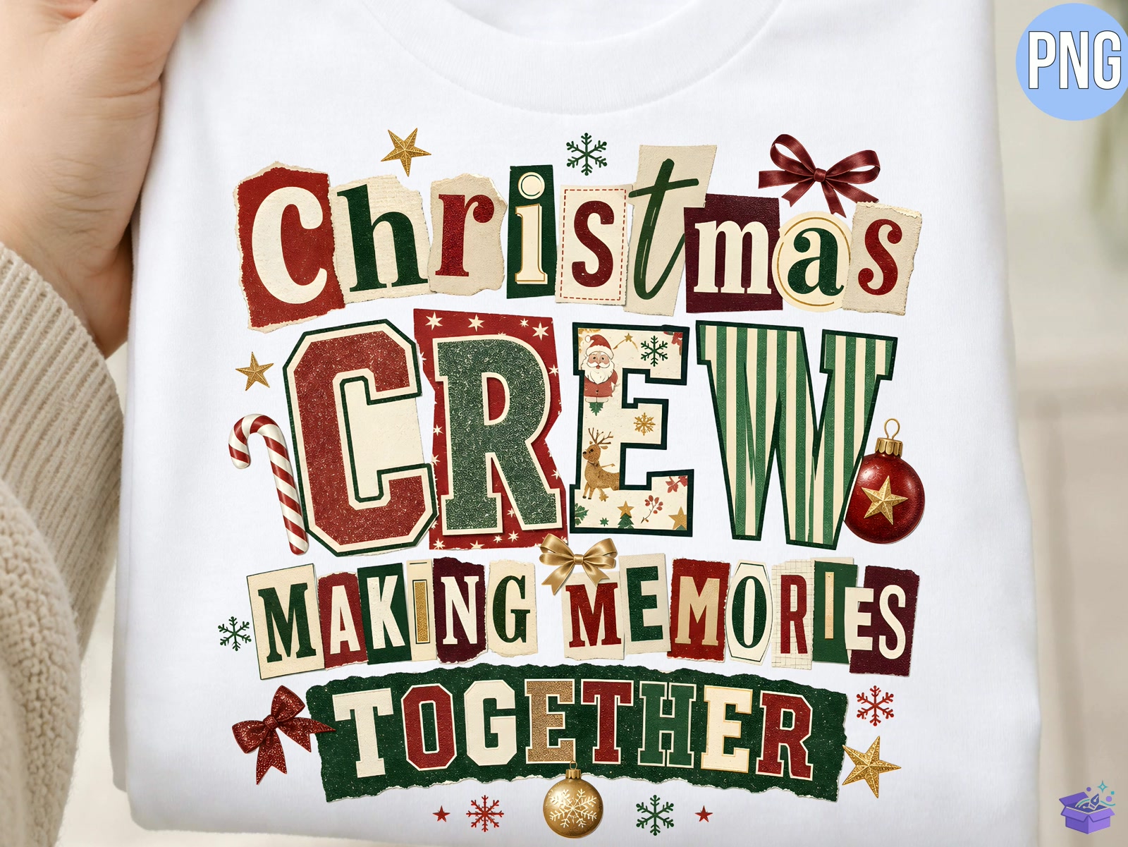 Yılbaşı Crew Making Memories Shirt PNG - DTF & Süblimasyon Baskı Tasarımı (SVG, DXF, EPS, PNG) - detaylı önizleme 3