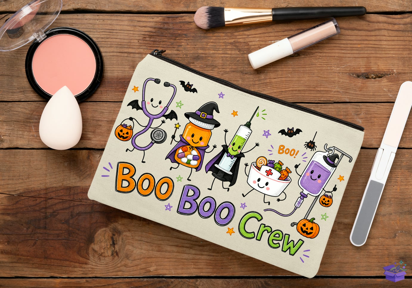Cadılar Bayramı Nurse Boo Boo Crew Funny Nurse - DTF & Süblimasyon Baskı Tasarımı (SVG, DXF, EPS, PNG) - detaylı önizleme 5