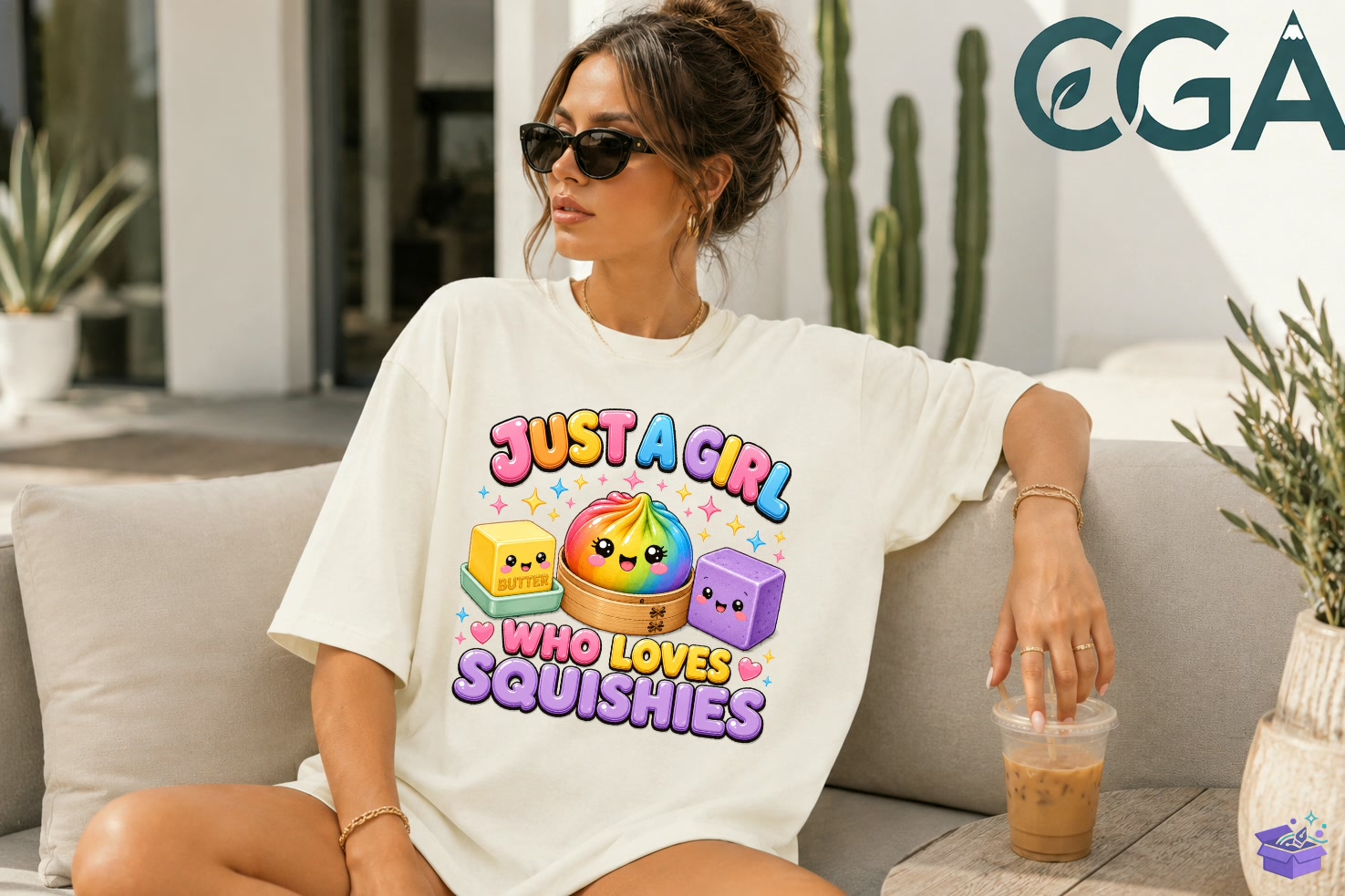 Girl Who Loves Squishies PNG - DTF & Süblimasyon Baskı Tasarımı (SVG, DXF, EPS, PNG) - detaylı önizleme 2