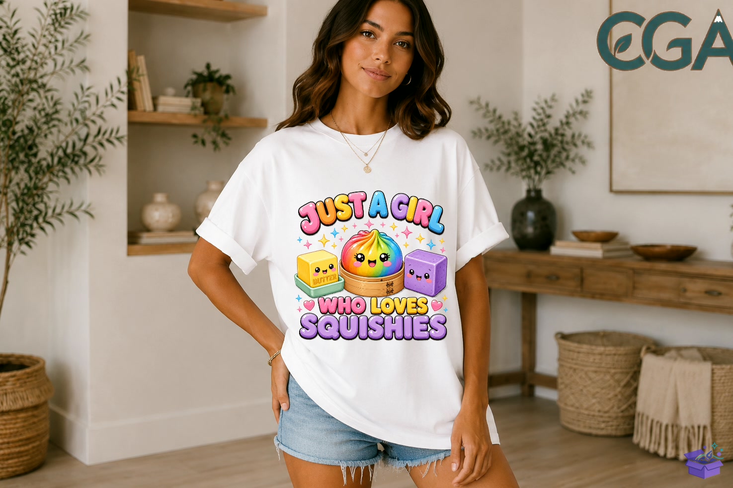 Girl Who Loves Squishies PNG - DTF & Süblimasyon Baskı Tasarımı (SVG, DXF, EPS, PNG) - detaylı önizleme 3