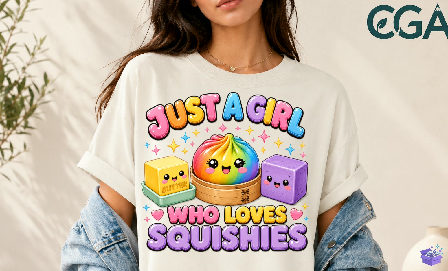 Girl Who Loves Squishies PNG - DTF & Süblimasyon Baskı Tasarımı (SVG, DXF, EPS, PNG) - detaylı önizleme 4
