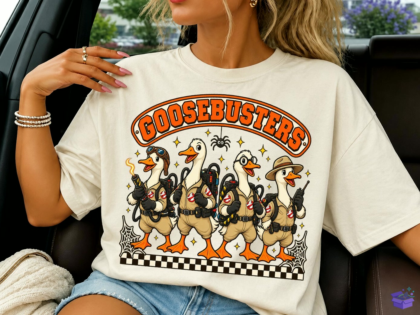 Goosebusters Cadılar Bayramı PNG Tee Design - DTF & Süblimasyon Baskı Tasarımı (SVG, DXF, EPS, PNG) - detaylı önizleme 2
